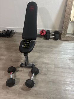 Exercise bench and weights