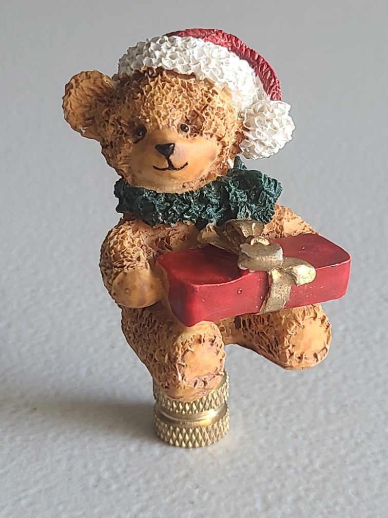 Vintage Christmas Bear Lamp Topper