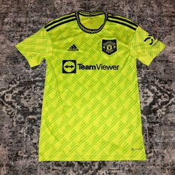 Manchester United 2022 3rd Electric Yellow Adidas Jersey Small