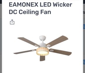 Wicker Ceiling Fan 