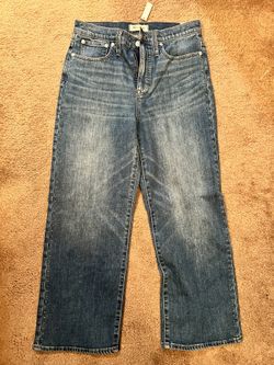 Madewell Jeans Size 28 Wide Crop NWT