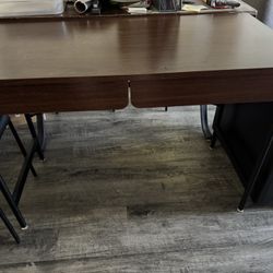 Desk Wood And Metal