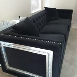 Sofa Black Velvet