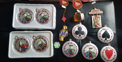 Poker Themed Christmas Ornaments