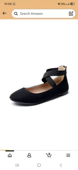 DREAM PAIRS Women's Comfortable Fashion Elastic Ankle Straps Flats Shoes