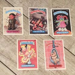 Vintage Garbage Pail Kids Collectible Stickers (Lot of 5)