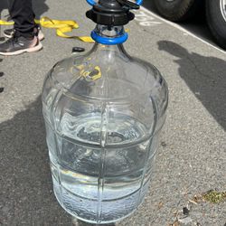 Glass 5 Gallon  Water bottle With Fancy nozzle 