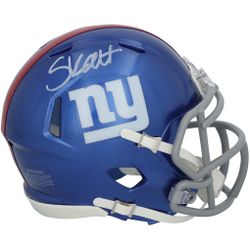 Cam Skattebo New York Giants Autographed Fanatics Authentic Riddell Speed Mini Helmet