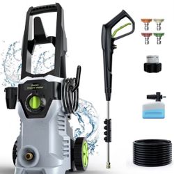 Pressure Washer, Power Washer with Foam Cannon High Pressure Washer for Cars, Fences, Patios, Decks, Patios and Driveway Powerwasher