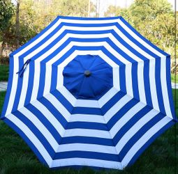 9' Outdoor Patio Umbrella, Outdoor Table Umbrella, Yard Umbrella, Market Umbrella with 8 Sturdy Ribs, Push Button Tilt and Crank