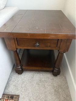 Hardwood side table