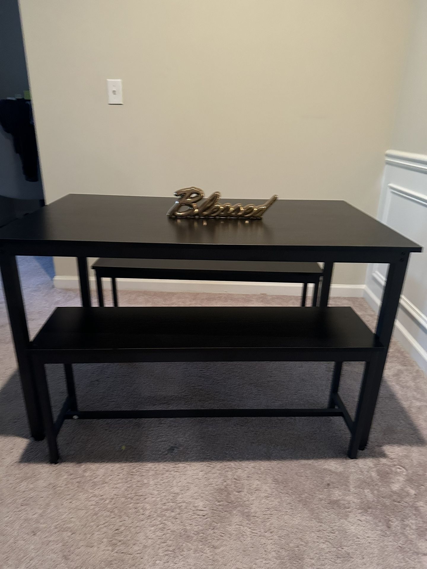 Black Dining Table Or A Crafting Table