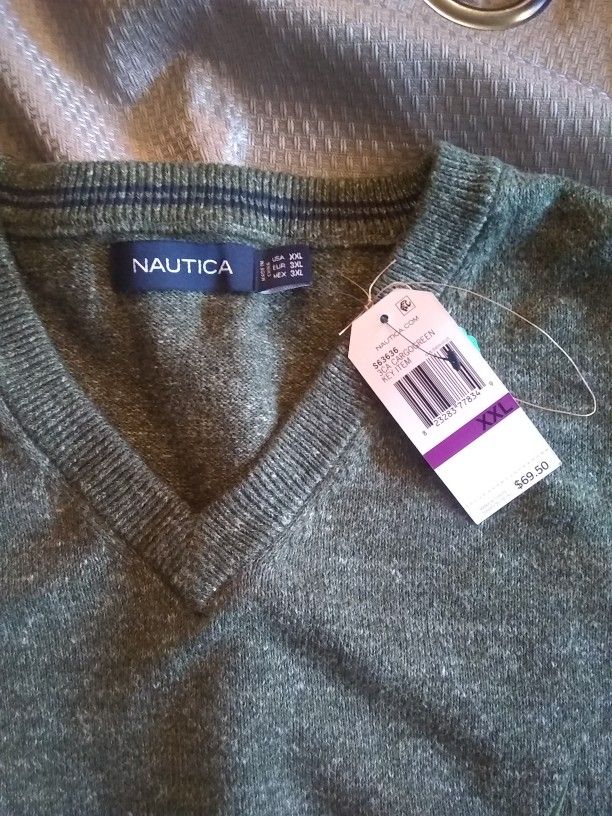 NEW WITH TAGS! NAUTICA V-Neck Sweater