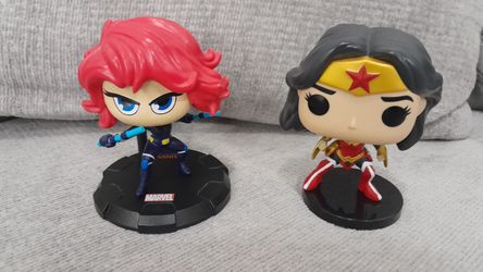 Black Widow MINISO & Wonder Woman Funko Pop – 2 Figure Lot