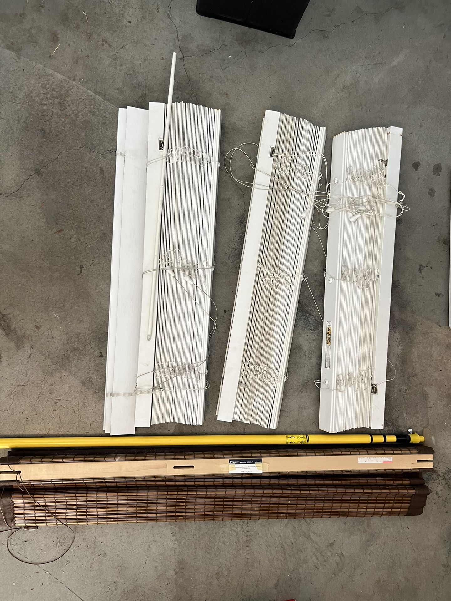 Blinds and Bamboo Shades – $10 for all