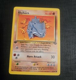 Rhyhorn jungle TCG first 1st edition Pokémon card
