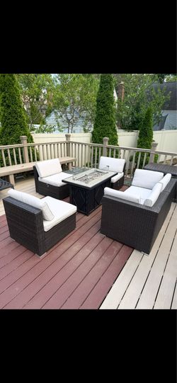 Outdoor set & fire pit