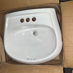 New In Box Pedestal Sink With Faucet Set - $60 OBO