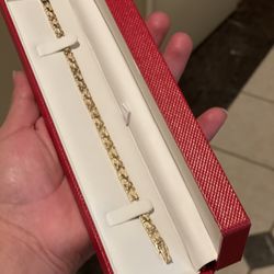 10k Solid Gold Nugget Bracelet 