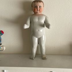 Antique 14.5” Frozen Charlie China Doll