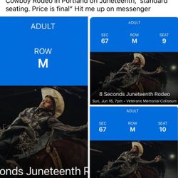 I Have Three Tickets For The Black Cowboy Rodeo In Portland, Oregon On Juneteenth
