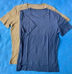 Vintage Plain Crew Neck T-Shirts – Set of 2
