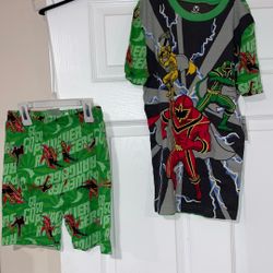 Power Rangers Boys Pajama Sets– Size 12 – Red & Green