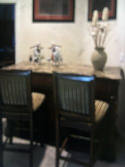 Beautiful bar, ornate with marble top