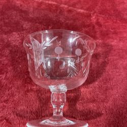 Vintage Crystal Wine Goblets