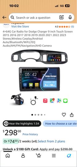 2015 to 2023 dodge charger radio