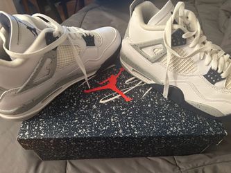 AIR JORDAN 4 RETRO WHITE/MIDNIGHT NAVY BLANC/MARINE MINUIT