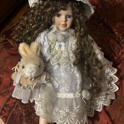 Antique porcelain doll coquette 