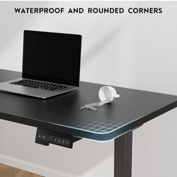 NEW BONTEC 53.5”x23.6” Black Tabletop – 1” Thick, Undrilled, Durable Finish