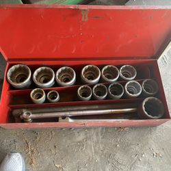 Heavy Duty Large Socket Set w/ Breaker Bar – Industrial / Truck Size