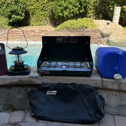 Coleman Camping Trio (Stove, Lantern And Water Cooler)
