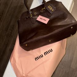 MIU MIU Aventure nappa leather bag