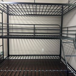 Triple Twin Bunk Bed full on bottom
