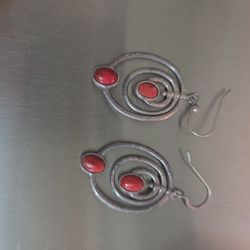 Silver Circular Loops Earrings 