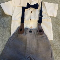 3-9 Months Grey-white Boy Outfits