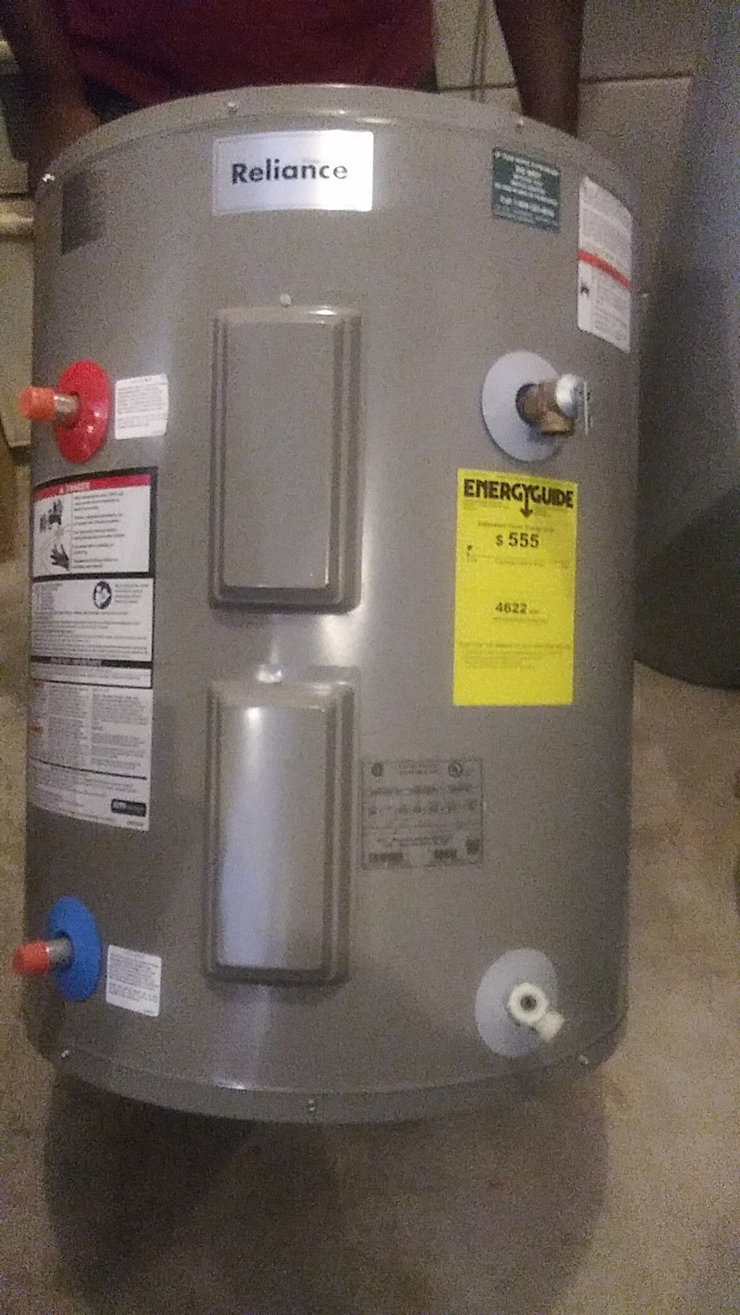 Reliance 38 gallon water heater