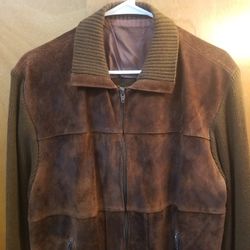 Mens Leather Jacket Italy Size M