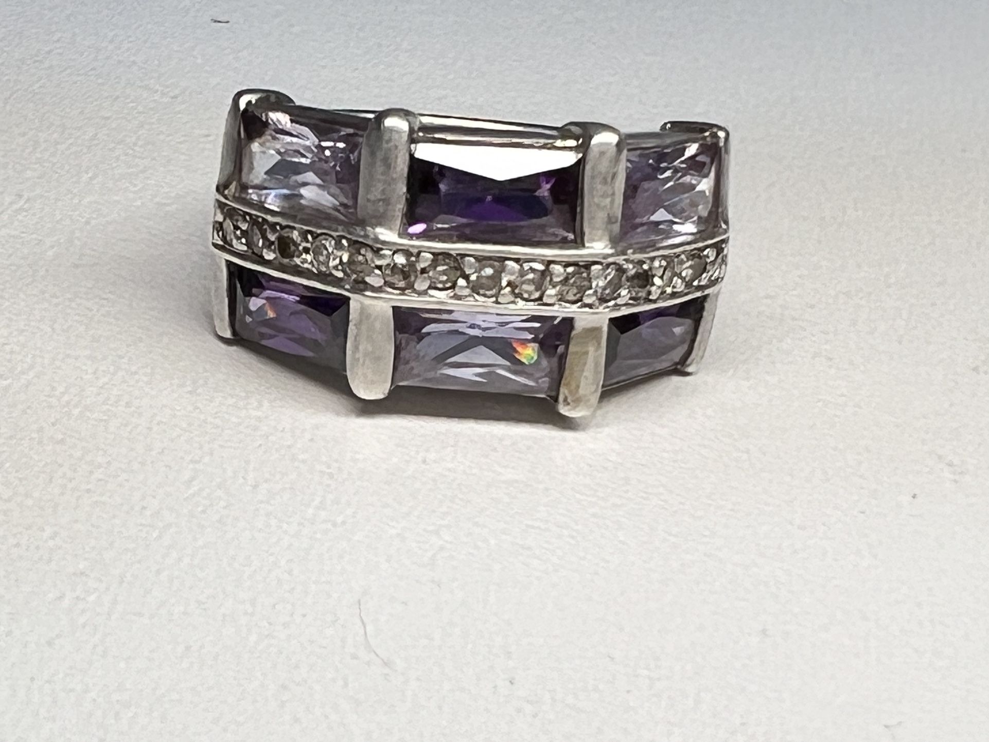 Ring 925 Size 9 Crystal purple Ring