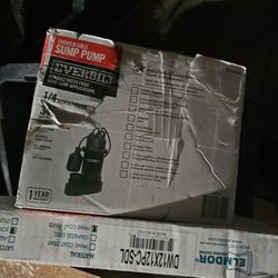 Sump Pump 1/4 Horse Power New 60.00