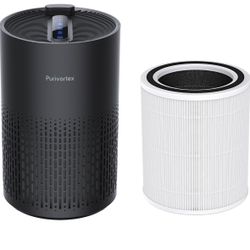 Air Purifiers Plus One More HEPA Filter for A11ergies, Pollen, Smoke, Dusts, Pets Dander, Odor, Hair, Ozone Free, 20db Quiet cleaner for Bedroom, Room