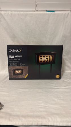 Solar Powered Classic Style Hanging or Staked Home House Address Marker