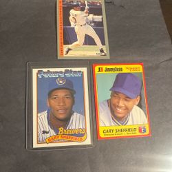 Gary Sheffield Card Lot Including Rookie