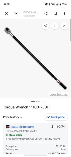 Jonnesway 1 inch torque wrench