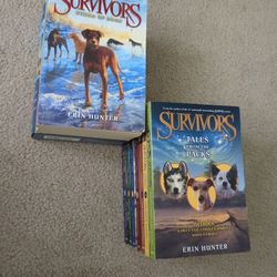 COMPLETE First Two Series Of "Survivors" Books By Erin Hunter Plus Bonus "Tales From The Packs"