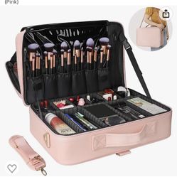 Pink Relavel Makeup Case Large Makeup Bag 