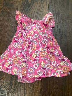 Girls pink Disney Minnie Mouse skirt romper size newborn #14